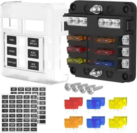 FB-1713 DAIERTEK Fuse Block Led Indicator Light Volt Box Ato