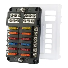 12WAY DOCOSU Marine Fuse Block Box Led Warning Indicator Damp