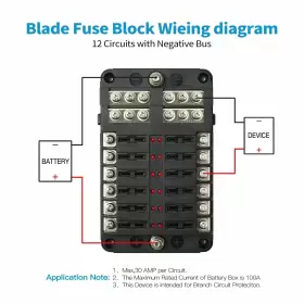 735275992674 DOCOSU Marine Fuse Block Box Led Warning Damp #3