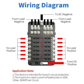 12WAY DOCOSU Marine Fuse Block Box Led Warning Indicator Damp #3