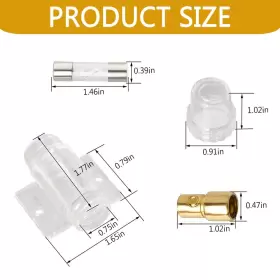 696544258276 DWARFOO Line Fuse Holder Gauge Awg Amp Agu #2