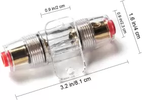 445047088018 E-LION Inline Agu Fuse Holder Gauge Wire #3