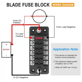 705353946493 ELECTOP Fuse Block Blade Box Negative Bus Holder #3