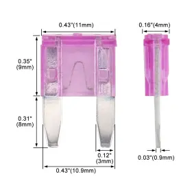 445057373333 ELECTRIC INC Mini Blade Fuse Acting Car Suv Pack #3