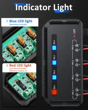12VFBLOCK EXTRACTME Fuse Block Relay Box Led Kit #3