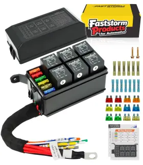 110021 FASTSTORM Fuse Relay Box Block Diodes Awg Wired Waterp