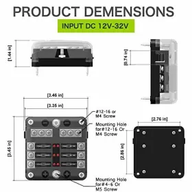 725683981131 FEMEDO Volt Fuse Block Waterproof Box Negative #2