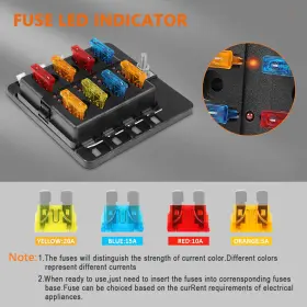 FL1670980401AT FLATROAD Blade Fuse Box Block Holder Led Car #2