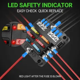 FB02 FUBOCH Fuse Block Circuit Box Damp Panel Led Warning Kit #3