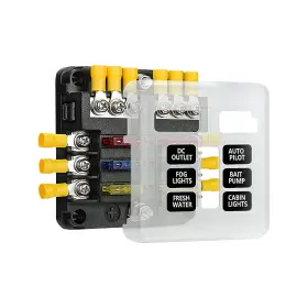 FXC-6WAY FXC Volt Fuse Block Box Waterproof Boat Panel Led