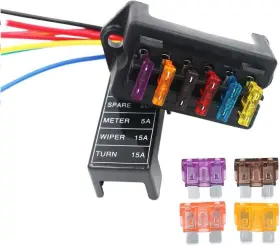 2-6-001 GEBILDET Atc Ato Blade Fuse Box Holder Wire Car Boat