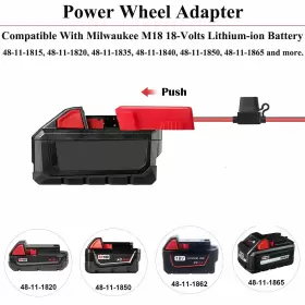 675234110605 GONOCOP Power Wheels Adapter Milwaukee Battery #2