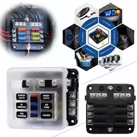 550714983576 GOODNEWSTOREUSA Blade Led Fuse Holder Box Block