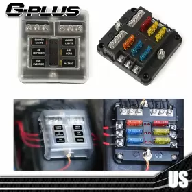 GPL07253884 GPLUSMOTOR Auto Blade Fuse Holder Box Block Led #3