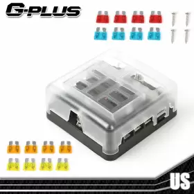 GPL07253884 GPLUSMOTOR Auto Blade Fuse Holder Box Block Led