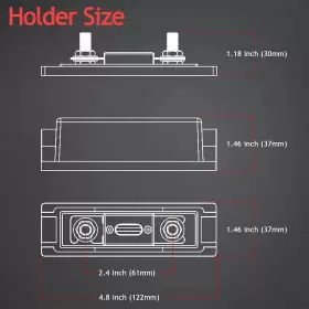 445037271260 HAMOLAR Pack Fuse Holder Gauge Awg Block Fo Amp #3