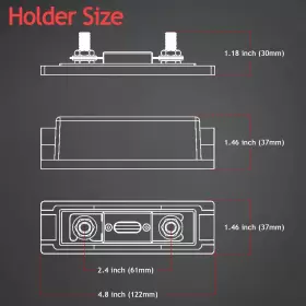 757842075368 HAMOLAR Pack Fuse Holder Gauge Awg Block Car Amp #3