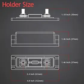 757842075375 HAMOLAR Pack Car Anl Fuse Block Gauge Awg Holder #3