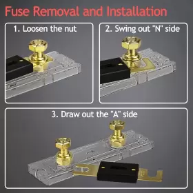 757842075405 HAMOLAR Pack Fuse Holder Gauge Awg Block Fo Amp #2