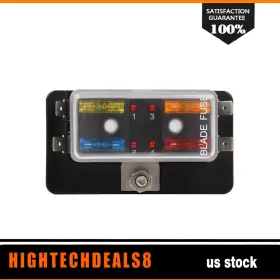 HTC16710291A HIGHTEALS8 Fuse Holder Box Block Car Boat Blade