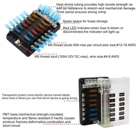 619191637089 HIMOZEAN Blade Fuse Block Negative Bus Marine Rv #3