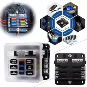 612046507858 HUKYU Blade Led Fuse Holder Box Block Car Boat