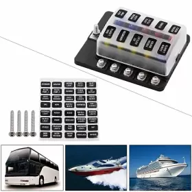 612048435074 HUKYU Blade Fuse Holder Box Led Indicator Auto