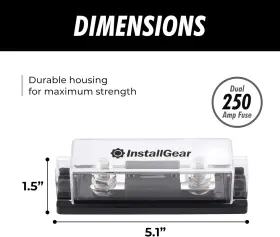 IGANL250-2 INSTALLGEAR Gauge Anl Fuse Holder Pack Amp #3