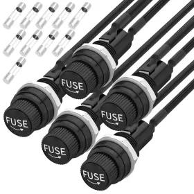 751717591762 JOINFWORLD Panel Mount Fuse Holder Ac Screw Cap