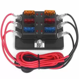 716942748701 JTRON Blade Fuse Box Holder Led Warning Light Fu #3