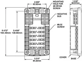K-FOUR19-134 K-FOUR SWITCHES Sea Blade Ato Atc Fuse Block Bus #3
