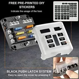 783057860901 KOFARRTEN Blade Fuse Block Waterproof Box Holder #3