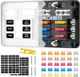 HY1029-HM KOHREE Boat Fuse Block Volt Marine Waterproof Led