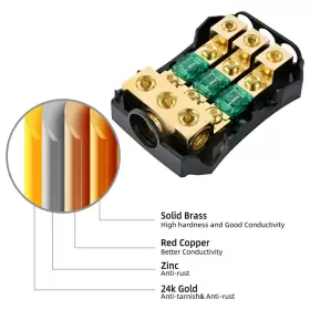 636946954970 LEIGESAUDIO Copper Gauge Anl Fuse Holder Amp #2