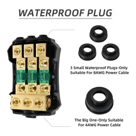 636946954970 LEIGESAUDIO Copper Gauge Anl Fuse Holder Amp #3