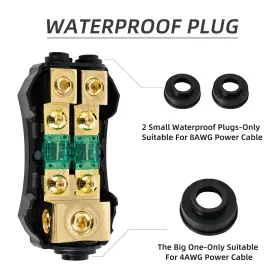 696585338715 LEIGESAUDIO Copper Gauge Anl Fuse Holder Amp #3