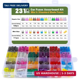 WMF-231PCS LOCOPOW Mini Standard Blade Fuses Car Box