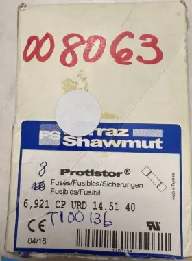 T100136 LOT 10 PCS. FERRAZ SHAWMUT Protistor Fuse Ac