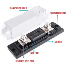 313051231218 MNJ MOTOR Gauge Anl Fuse Holder Awg Block Amp #2