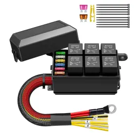 MNJ-JDQ6A MNJ MOTOR Fuse Relay Box Wired Waterproof Slot Atc