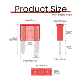 MINI-BLADE-FUSE-10A MNTACY Car #3