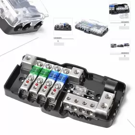 550714626251 MOTORSHOP168 Audio Stereo Anl Fuse Holder Box Tb