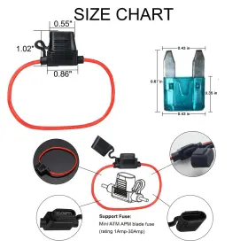 312716420722 MUHIZE Mini Fuse Holder Atm Blade #3