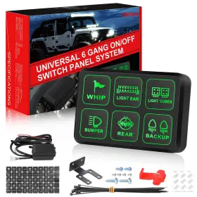 708145 OFFROADTOWN Gang Switch Panel Relay Circuit Control