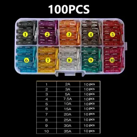445052330355 ONESTOP-STORES Car Fuse Set Middle Blade Auto