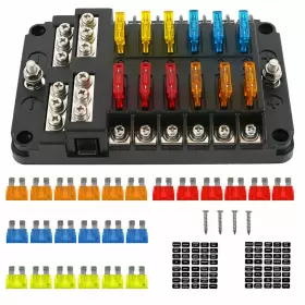 BXSH-HZ1 OXILAM Auto Car Blade Fuse Holder Box Block Led #2