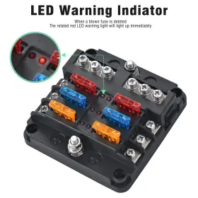 FB-P-6 PAUTOU Marine Fuse Block Waterproof Led Indicator #2