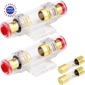 2PCSBAOXIANSIZUO PETUTU Fuse Holders Pack Agu Car Audio