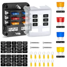 711181089615 PSEQT Pse Mini Blade Fuse Block Box Negative Bus