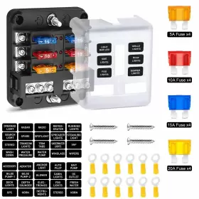 784110352227 PSEQT Mini Blade Fuse Block Box Negative Bus Atc
